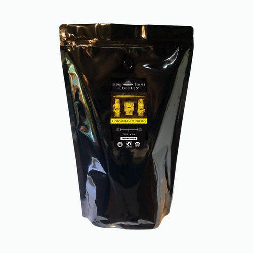 Colombian Supremo - Ground, Medium Roast, Certified Organic OCIA/  Fairtrade Coffee, 5lb bag
