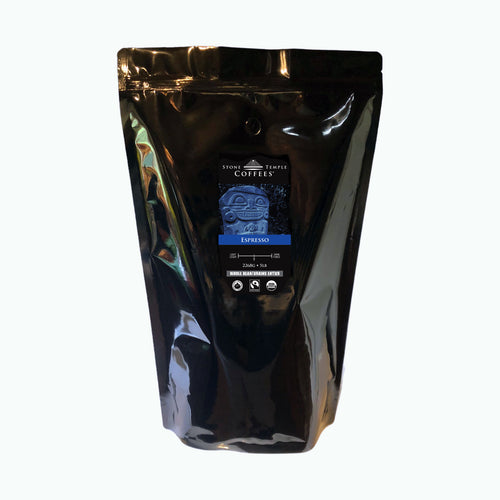 Stone Temple Coffees - Espresso Organic Fairtrade Whole Bean Coffee 5lb bag