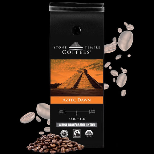 Aztec Dawn - Light Roast, Certified Organic OCIA/ Fairtrade Coffee 1lb/454g