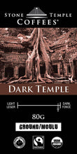 Dark Temple - Ground, Dark French Roast, Certified Organic OCIA/ Fairtrade Coffee 80g