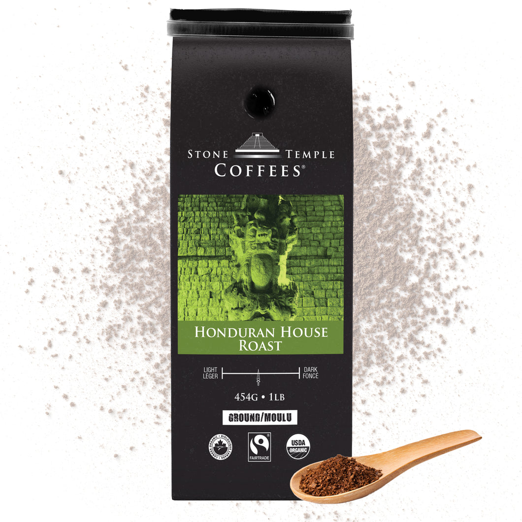 Stone Temple Coffees - Honduran House Roast Organic Ground Coffee