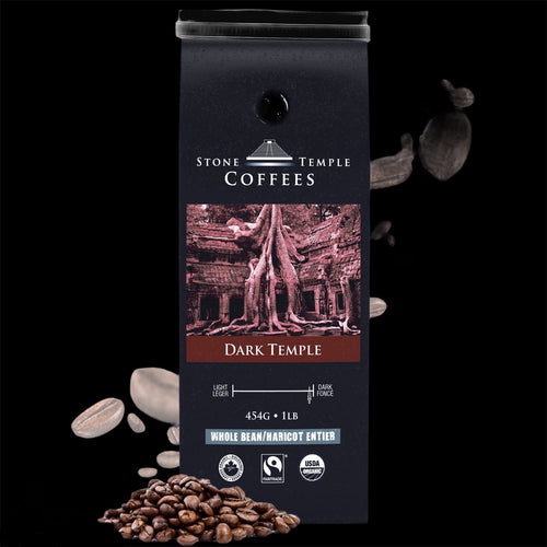 Dark Temple - Dark French Roast, Certified Organic OCIA/ Fairtrade Coffee 1lb/ 454g