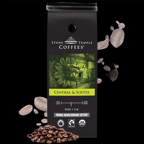 Stone Temple Coffees - Central & South Organic Fairtrade Whole Bean Coffee