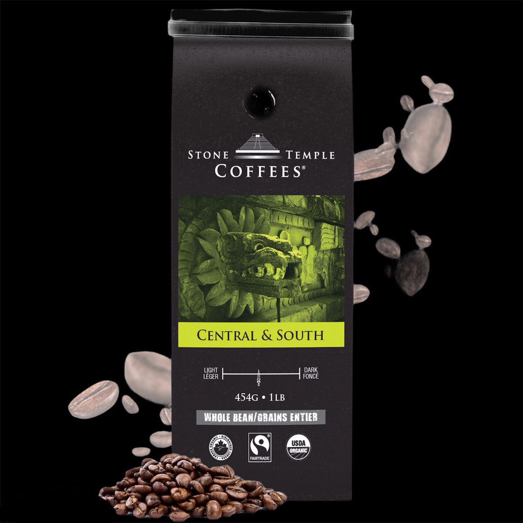 Stone Temple Coffees - Central & South Organic Fairtrade Whole Bean Coffee