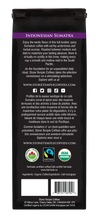 Indonesian Sumatra - Ground, Medium Roast, Certified Organic OCIA/ Fairtade Coffee 1lb/454g