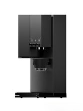 Black coffee machine on a white background