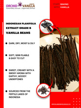 Indonesian Vanilla Beans (Sumatra) Planifolia Extract Grade-B <br>For Extract Making<BR>By Count