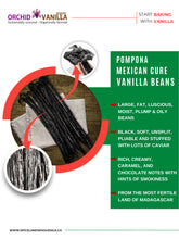 Mexican Cure Vanilla Beans (Pompona) Madagascar