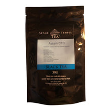 Stone Temple Tea - Assam CTC 50G Black tea pouch on white background