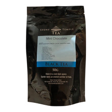 Stone Temple Tea - Mint Chocolate Black Tea pouch on a white background