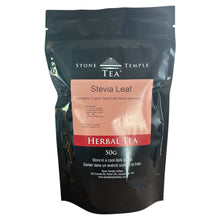Stone Temple Tea Stevia Leaf Herbal Tea package on a white background