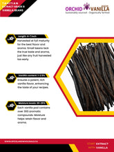 Tahitian Extract Vanilla Beans Grade-B <br>For Extract Making<BR>By Pound
