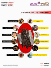 Ugandan Extract Vanilla Beans Grade-B <br>For Extract Making<BR>By Pound
