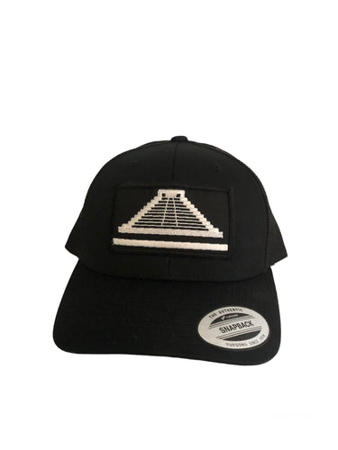A black Stone Temple Coffees ball cap with a white stitched logo patch on the front.