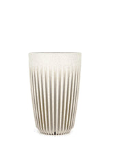 White textured vase on a white background