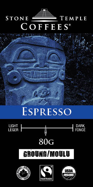 Stone Temple Coffees -  Espresso, Ground, Medium Roast, Certified Organic/ Fairtrade Coffee 80g