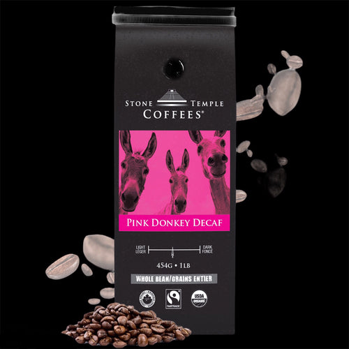 Stone Temple Coffees - Pink Donkey Decaf Organic Whole Bean Coffee