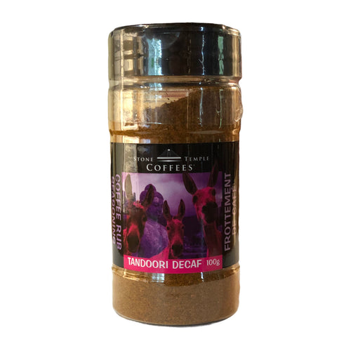 Stone Temple Coffees - Tandoori Decaf Coffee Rub Seasoning, 100g Jar